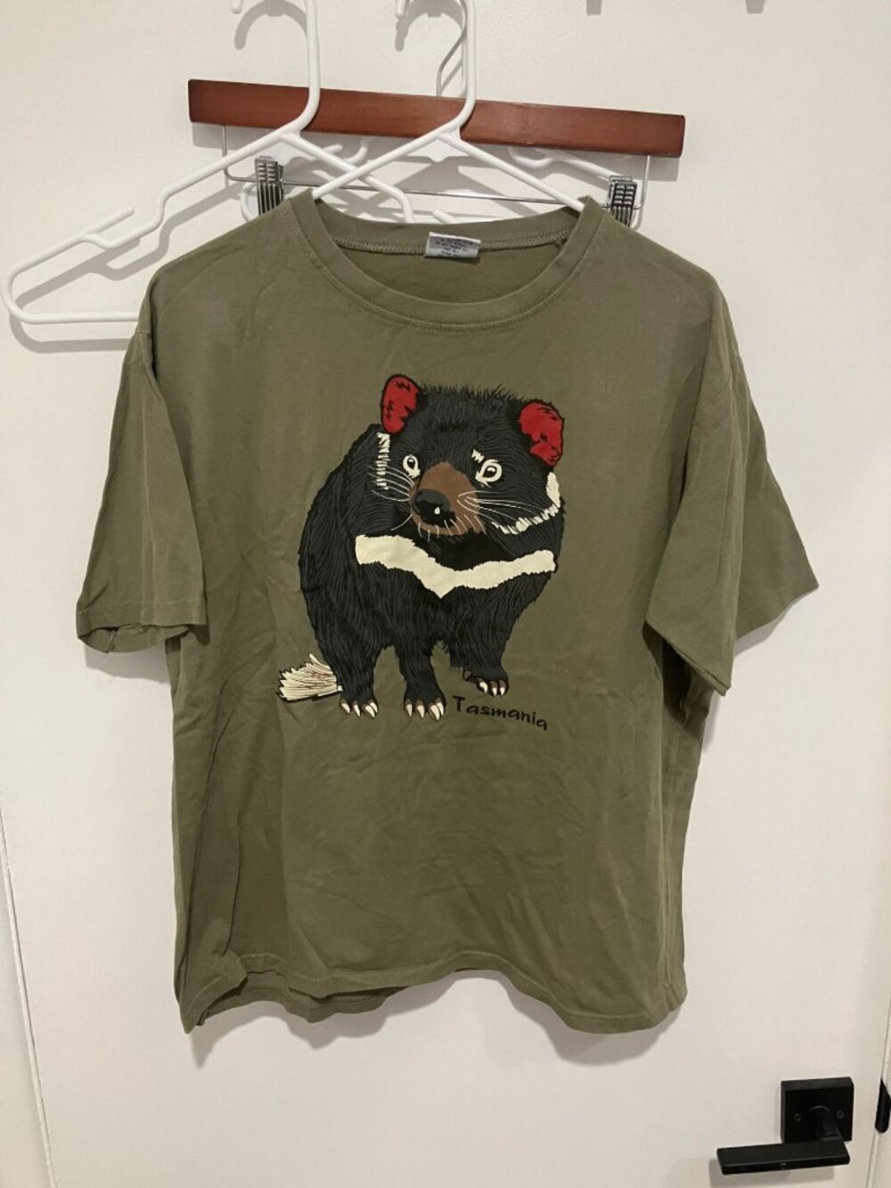 Australian Grown Unisex Adult Tasmania T-Shirt, Green, Size Medium